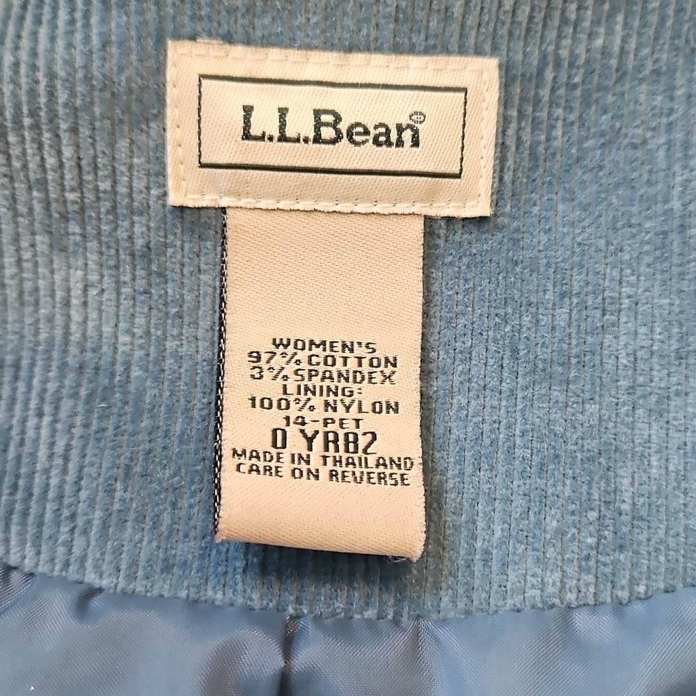 LL Bean Blue Corduroy Blazer with Notched Lapels - Picture 10 of 14